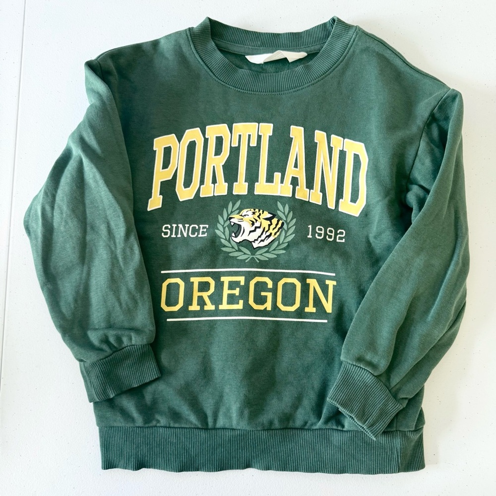 H&M Green Portland Oregon Sweatshirt Sz 5-6T